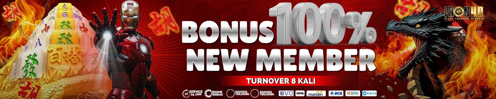 WELCOME BONUS New Member 100% khusus SLOT GAME